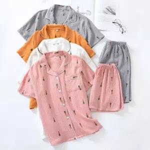 순면 당근 커플 잠옷 반팔 세트