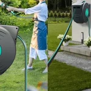 벽걸이 자동 호스릴 고압 차고지 베란다 세차 농업용 호스