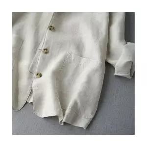 와칸다 여성 여친 정장 자켓 편안리넨 코트 가을 캐주얼 린넨 상의 KKE3