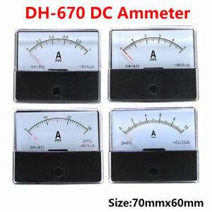Anlog 앰프 미터 DH-670 DC 전류계 게이지 측정기 패널 암페어 테스터 dc DC1A2A3A5A1015A2030A50A100A
