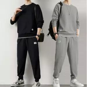 남성 레이어드느낌 깔끔스타일 맨투맨 조거팬츠 셋업 gik7+9JOg