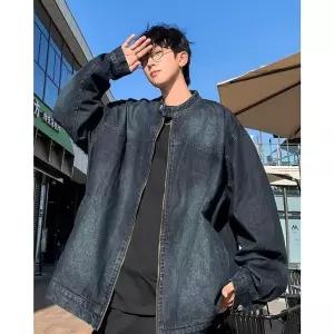 남성용 청자켓 빈티지 데님 자켓 커플 봄가을 캐주얼 루즈핏 코트 KS1