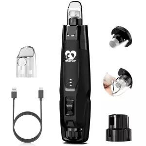 캐스퓨이 새로운 6단 개 네일 그라인더 - LED 조명으로 50 더 강력한 트리머 조용한 7시간 러닝타임 전기