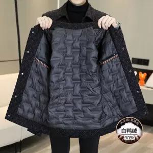 남성 가을 겨울 칼라 패딩 쇼트 점퍼 흰 오리털 안감 도톰 보온 방한 옷 N36Z4E 모씨모씨2