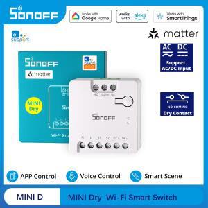 SONOFF MINI-D Wi-Fi 스마트 스위치 물질을 지원하는 최초의 건식 접점 릴레이 장치는 AC/DC 전원 공급 접