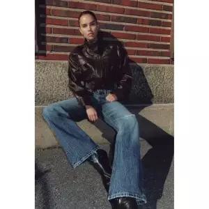 [ZARA] 자라 숏 페이크 레더 재킷 - 토프 그레이 3483360