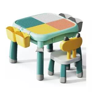 높이조절 블럭 플레이 유아용 테이블 아기책상 어린이밥상 키즈공부상 간식상 미니상