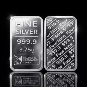 1돈 순은 실버바 999.9% 포나인 3.75g 돌잔치 생일 선물 축하 은테크 은투자 보증서