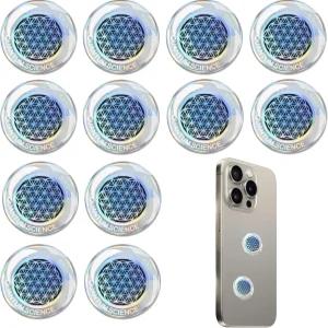 휴대폰용 12개 EMF 차단기 방사선 스티커 스마트폰/노트북 전자 기기용 기술 애호가를 위한 실용적인 선물