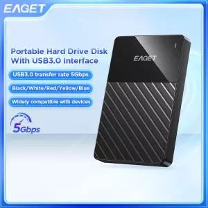 EAGET 휴대용 외장 하드 드라이브 HDD G26 1TB USB3.0 5Gbps 저장소 PC 노트북 TV PS4 Xbox 호환