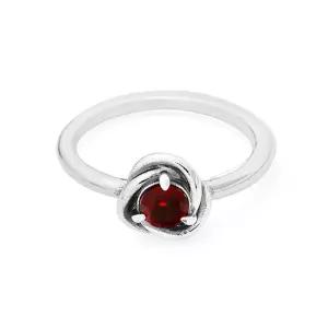 [판도라]192993C01 레드 이터니티 서클 반지 (1월 탄생석)
