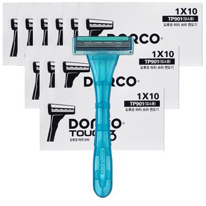 도루코 3중날 터치3 면도기 100개 휴대용 일회용 여행용 업소용