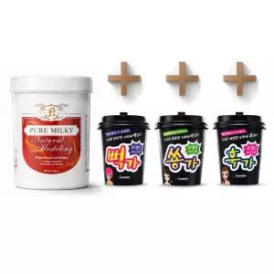 [안스킨] 내추럴 퓨어 밀키 모델링팩 450g + 컵팩 3종 + 팩도구 택1