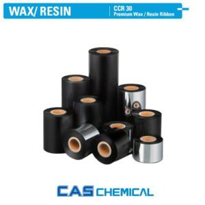 바코드 열전사 리본 카스 정품 CCR-30 왁스레진 40mm 50mm 60mm 70mm 80mm 90mm 100mm 110mm