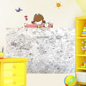 컬러링포스터 대형포스터 벽그림 컬러링북 색칠놀이 스케치북 낙서