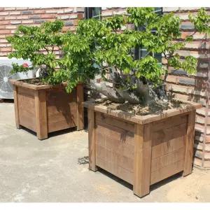 QQ700 도로화분 대형화분 방부목 플랜트박스 칸막이 차폐용 인테리어 나무 목재 특대형