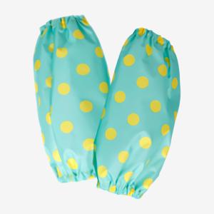 핸드메이드 아동용 방수 팔토시-민트&노랑 도트 어린이집/유치원/미술/만들기/쿠킹/키친/클래스/캐릭터