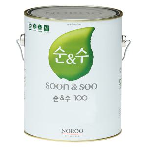 [노루페인트] 순앤수100 실내용 수성페인트 4L 무광