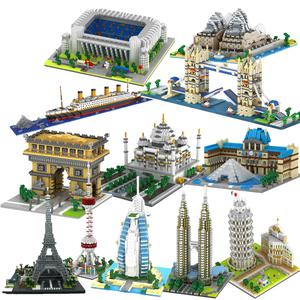 세계 유명 나노블럭건축물 미니 조립 블럭 완구  타이타닉/루브르박물관/피사의사탑/에펠탑/타지마할