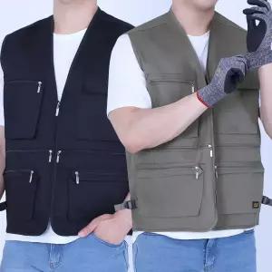 봄 여름 가을 등산조끼 면 공구 작업복 상의 다용도 건설 현장 노가다 보온 바람막이 간절기 빅사이즈