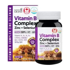 네이처그랜드 비타민B 컴플렉스 아연+셀레늄 90정 활력 영양 보충 비타민비군