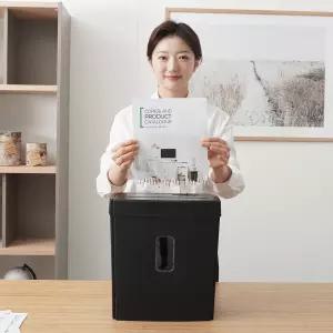 소형 꽃가루 문서세단기 SC-3408 A4 8매 15L 4x35mm DIN66399 P-4 헤드손잡이 분리형 파지함 파쇄기 세절기