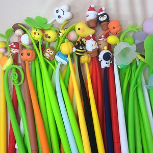 귀여운 볼펜 새싹 은방울 할로윈 호박 콩나물 풀벌레 나비 벌 무당벌레 꿀벌 복숭아 어린새싹 병아리 달팽이 해바라기 치아 산타 버섯 곰돌이 중성 잘써지는 선물 펜 젤펜 UV컬러인쇄