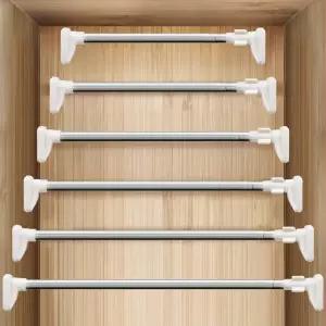 강력 스텐압축봉 못없이 커튼 옷걸이 커텐 행거 압축 다용도 봉