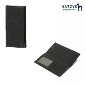 [롯데백화점]헤지스ACC HJWA2F822BK_블랙 로고패턴 소가죽 장지갑