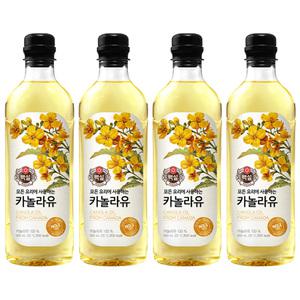 백설 카놀라유, 900ml, 4개