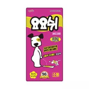 T멤버십 11% / 요요쉬 배변패드 플로럴와인 소형 50매, 1개