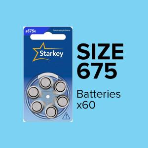스타키 보청기 배터리 s675A 1박스(60알) 파란색 미국스타키정품 보청기건전지