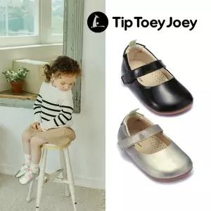 [팁토이조이](김해점)[스텝케어 팁토이조이] 아기 유아 걸음마신발 아기구두 돌리-화이트골드/블랙패턴트
