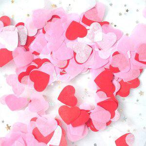 [파티쇼]대용량종이컨페티2.5cm(200g)하트혼합 파티 꽃가루