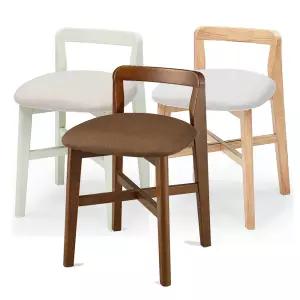 원목 등받이 화장대의자, 식탁보조, 콘솔 카페의자