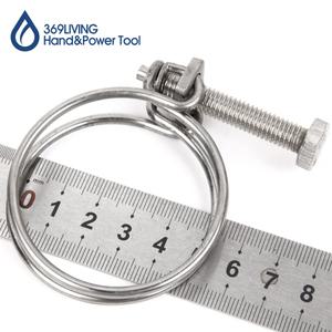 369Living 스테인레스 와이어 호스 볼트 클램프 호스밴드 46-51mm