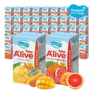 [동원] 덴마크 테이크얼라이브 블러드 오렌지120ml x24개+망고120ml x24개(총48개)