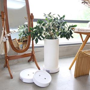 이동식 화분받침대 커버형 물받이 원형/정사각 바퀴화분받침