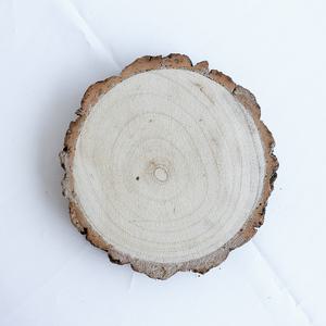 [달리베리] 내츄럴 통나무 슬라이스 (원형17) 우드 트레이 받침대