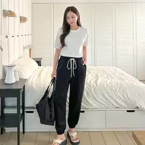 [제작/빅사이즈]이블렛 일리얀 스판 밴딩 조거팬츠 제이스타일