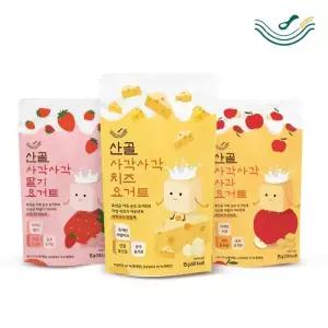[에코맘] 산골 사각사각 요거트 사과/치즈/딸기 15g*6봉 어린이 간식
