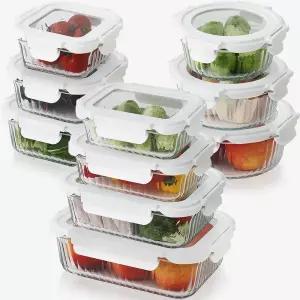 네오플램 글라스캡 내열유리 반찬통 밀폐용기