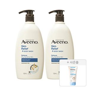 아비노 스킨릴리프 바디워시 무향 532ml, 2개 + 증정(더멕사 밤 75ml, 1개)