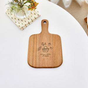 모던하우스 L 린넨 아카시아우드 핸들보드 겸 도마, S, 1개