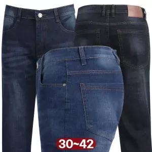 흑청바지 남자 연청 일자 밑위긴 중년청바지 작업복