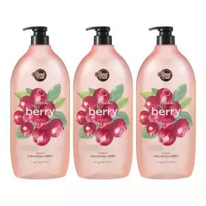 샤워메이트 내추럴 바디워시 크랜베리, 1.2kg, 3개