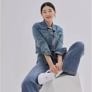 [잠뱅이](김해점)여)난스판 솔트 틴워싱 크롭 데님 자켓 DJ-MB AN3DDJ651