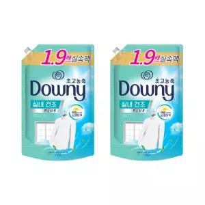 다우니 섬유유연제 실내건조 프레시클린 리필 1.35L 2개