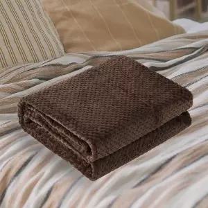 [비투비월드][월데코]겨울엔 극세사 항공담요(100x150cm) (브라운)