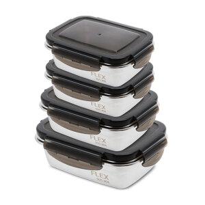 퀸센스 플렉스 스텐 밀폐용기 4종세트 , 1개